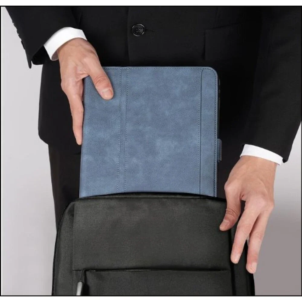 Handmade Case for iPad Pro 11 Inch (M5/M4) 2025/2024 with Pencil Holder Blue